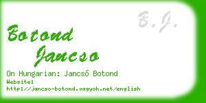 botond jancso business card